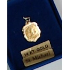 St. Michael Medal 14 kt Gold 